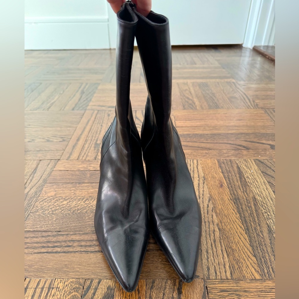 Black Cole Haan Black Leather Ankle Boots size 9
